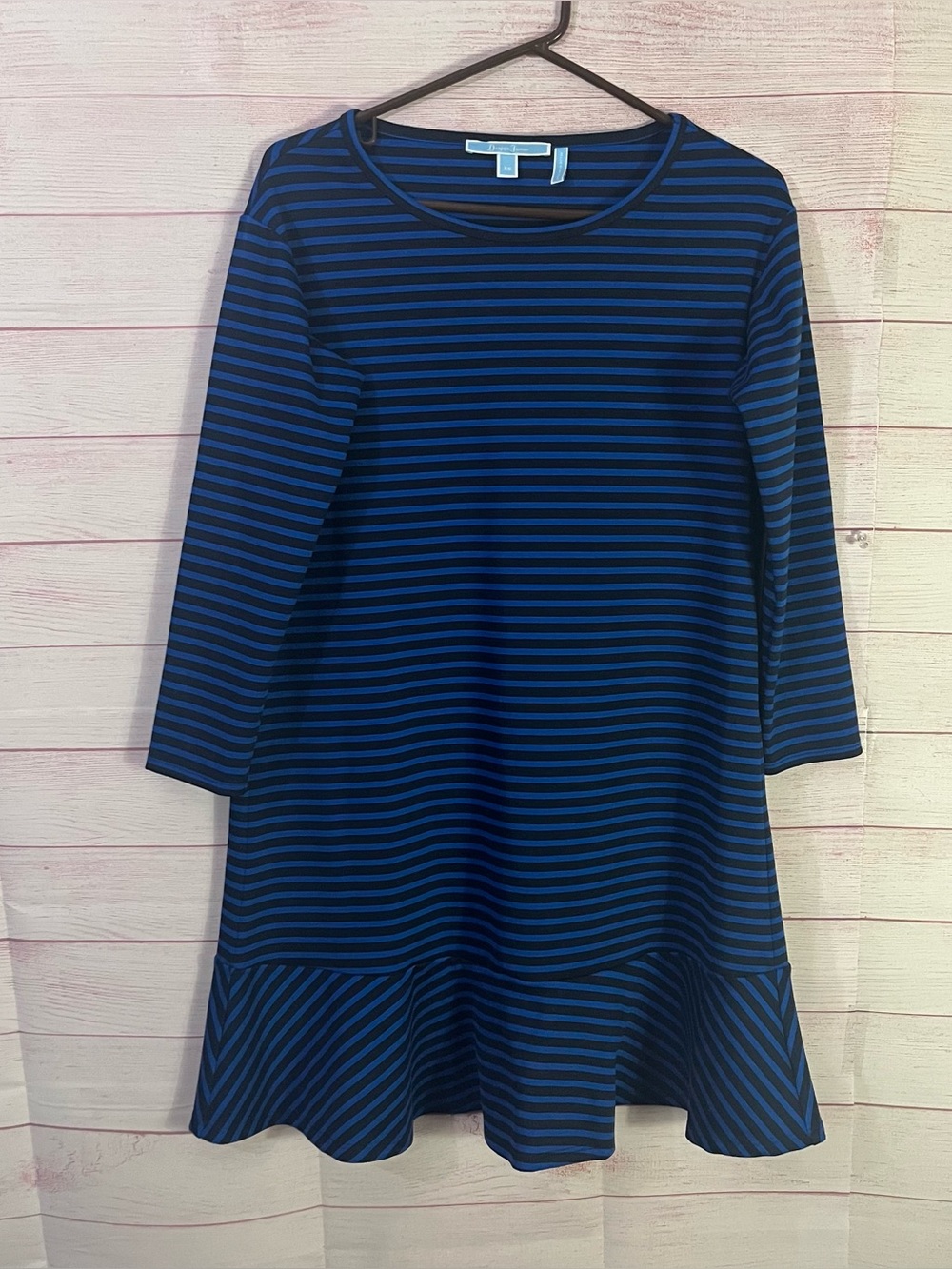 Draper James Long Sleeve Striped Ruffle Hem Dress Size XS